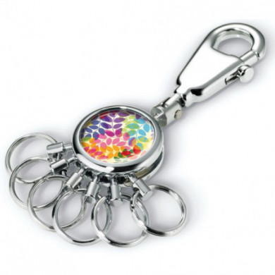 Porte-clés original femme rond multicoloresTROIKA