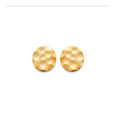 Boucles d’oreilles plaqué or 18 carats, puces ronde Influences