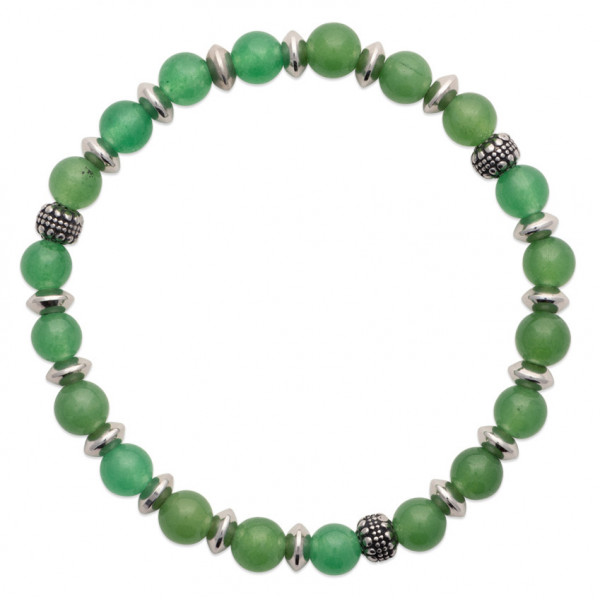 Bracelet en pierres naturelles véritables quartzite vert, Influences