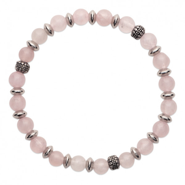 Bracelet en acier inoxydable quartz rose Influences