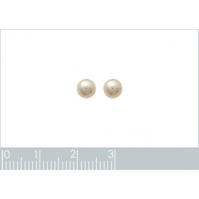 Boucles d’oreilles argent, puces perle 6mm Influences