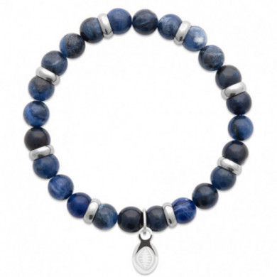 Bracelet acier inoxydable pierre naturelle véritable bleu, Influences