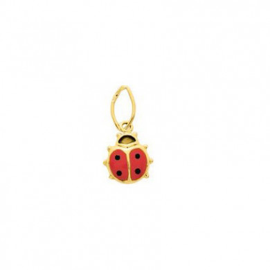 Pendentif or 18 carats coccinelle
