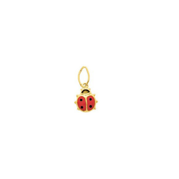 Pendentif or 18 carats coccinelle