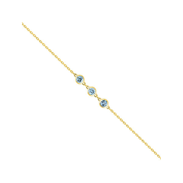 Bracelet femme or 18 carats pierres fines bleues