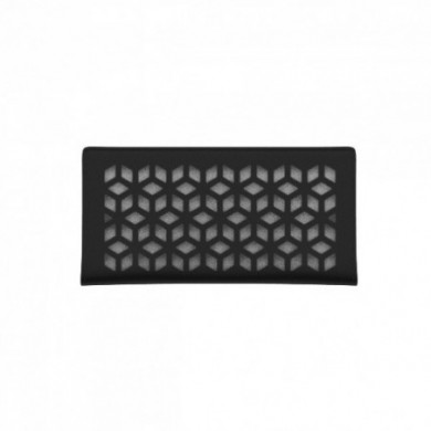 Portefeuille  LES GEORGETTES® "Résille" en croûte de cuir de vachette Noir