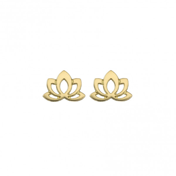 Boucles d'oreilles or 18 carats Lotus