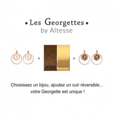 Boucles d'oreilles or GEORGETTES Girafe 16/25mm