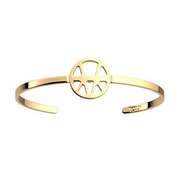 Bracelet jonc Ibiza doré LES GEORGETTES® 16 mm