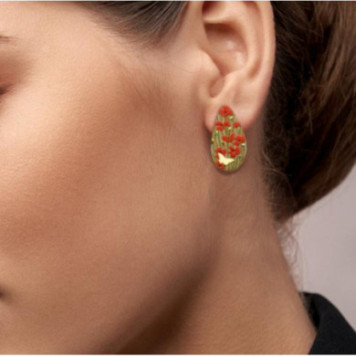 Boucles d'oreilles or femme reproduction d'art Amapola RAS® Bijoux