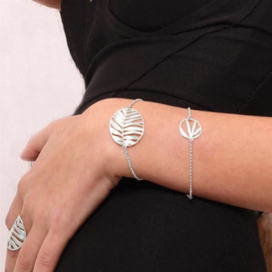 Bracelet argent femme feuille Tropic RAS® Bijoux