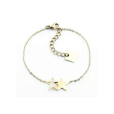 Bracelet Femme Or en Acier Inoxydable "Double star" - ZAG Bijoux