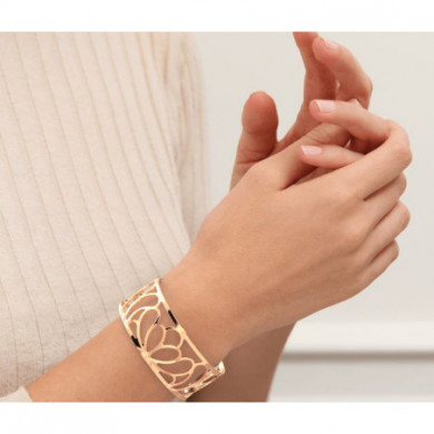 Bracelet femme, bracelet or, manchette GEORGETTES Flora 25mm