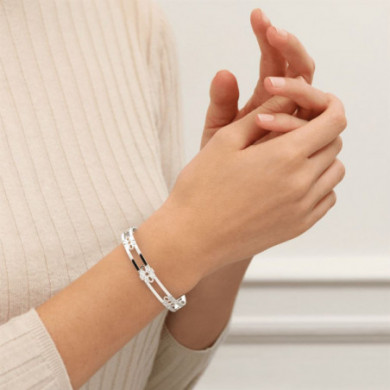 Bracelet femme, bracelet argent, manchette GEORGETTES Dahlia 8mm