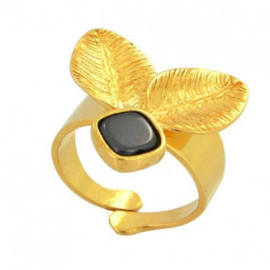 Bague femme or Hématite Vanille TARATATA Bijoux