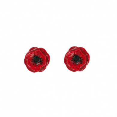 Boucles d’oreilles femme argent coquelicot rouge Jolie Coquelicot TARATATA Bijoux