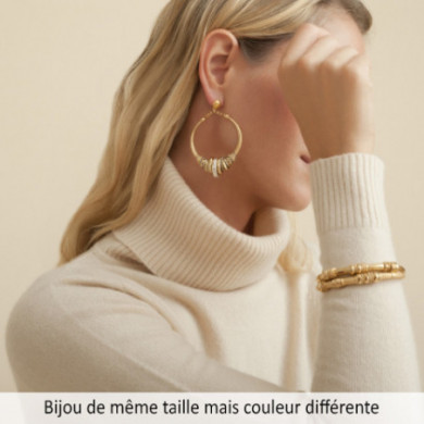 Bracelet jonc argent martelé GAS Bijoux Maranza