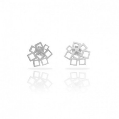 Boucles d’oreilles argent femme Carré à Carré RAS® Bijoux