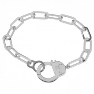 Bracelet acier menotte mailles rectangles ZAG Hook