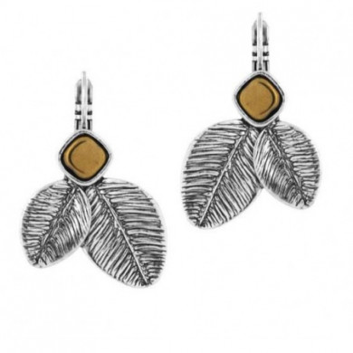 Boucles d’oreilles femme argent Hématite Dorée Vanille TARATATA Bijoux