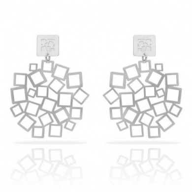 Boucles d’oreilles argent femme Carré à Carré RAS® Bijoux