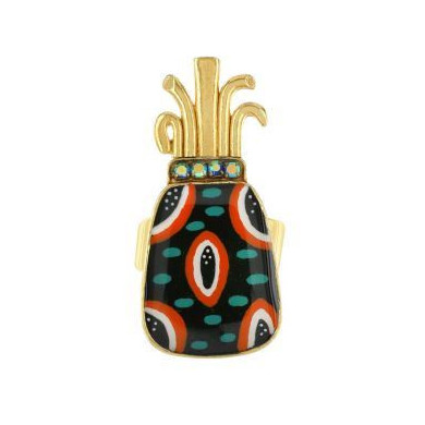 Bague femme or Ananas multicolore Awa TARATATA