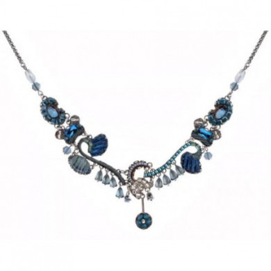 Collier argent bleu AYALABAR Hilary