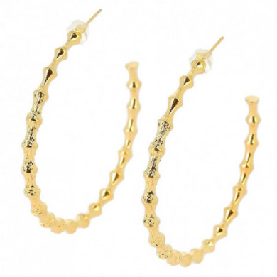 Créoles ZAG doré forme martelé