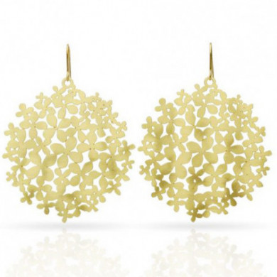Boucles d'oreilles or femme Hortensia grand modèle RAS® Bijoux