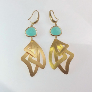 Boucles d'oreilles femmes pendante doré Influences.