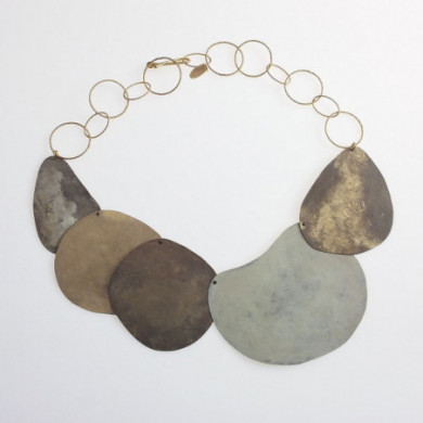 Collier femmes bronze en forme géométriques Influences.
