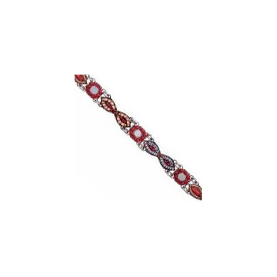 Bracelet femme argent perles rouges AYALABAR Gloria