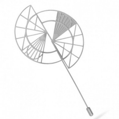 Broche argent ou fibule Croquis Léonard de Vinci RAS® Bijoux