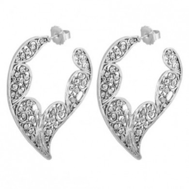 Créoles argent femme coeur GAS Bijoux Paule