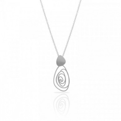 Collier Laiton argenté ovale RAS® Moon Love