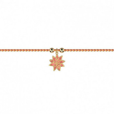 Bracelet femme, bracelet cordon, bracelet or et laque corail Coral LES CADETTES