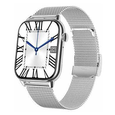 Montre connectée homme et femme bracelet acier gris TEKDAY