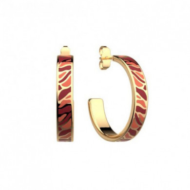 Boucles d’oreilles or LES CADETTES® Tigre bordeau