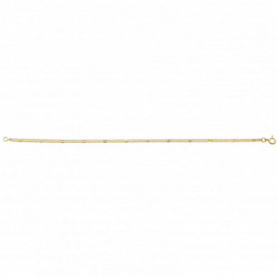 Bracelet or 18 carats chaines 2 rangs fantaisie