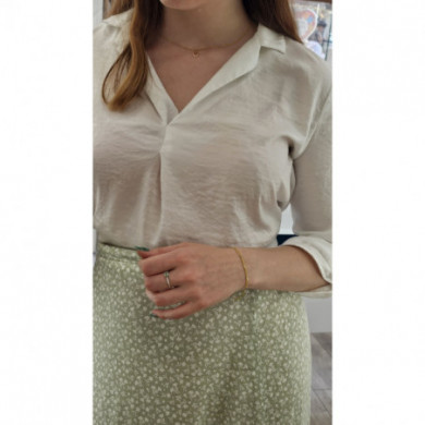 Bracelet or 18 carats chaines 2 rangs fantaisie