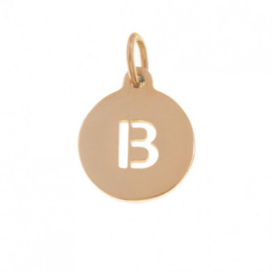 Pendentif ZAG rose Lettre 'B'
