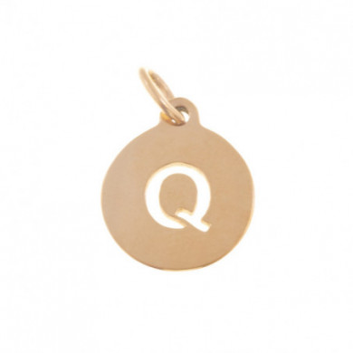 Pendentif ZAG rosé lettre 'Q'