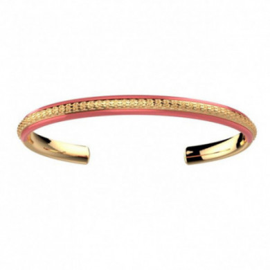 Jonc femme, jonc or et laque corail Sunset LES CADETTES