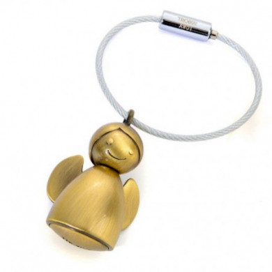 Porte-clés original femme ange gardien or TROIKA