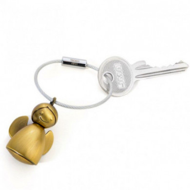 Porte-clés original femme ange gardien or TROIKA