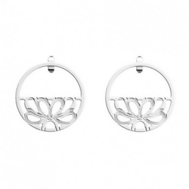 Boucles d'oreilles femme boucles d'oreilles argent GEORGETTES Floras 30mm