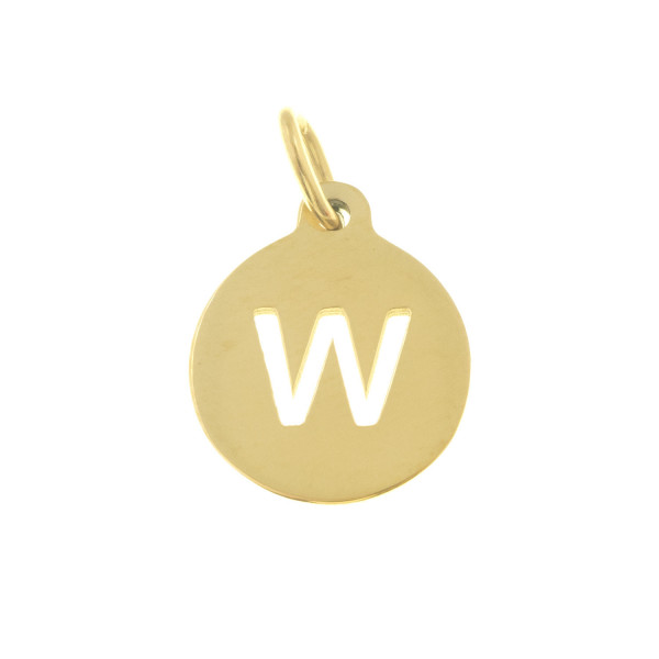 Pendentif ZAG doré lettre 'W'