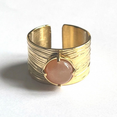 Bague acier doré nude ZAG