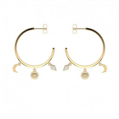 Boucles d’oreilles femme, boucles d’oreilles or Luna LES CADETTES