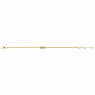 Bracelet femme bracelet or jaune et pierre citrine,peridot JOELLI